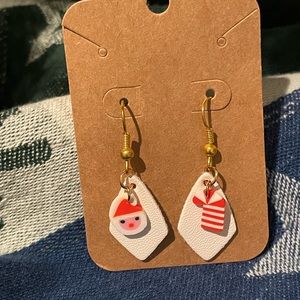 Handmade Christmas drop earrings